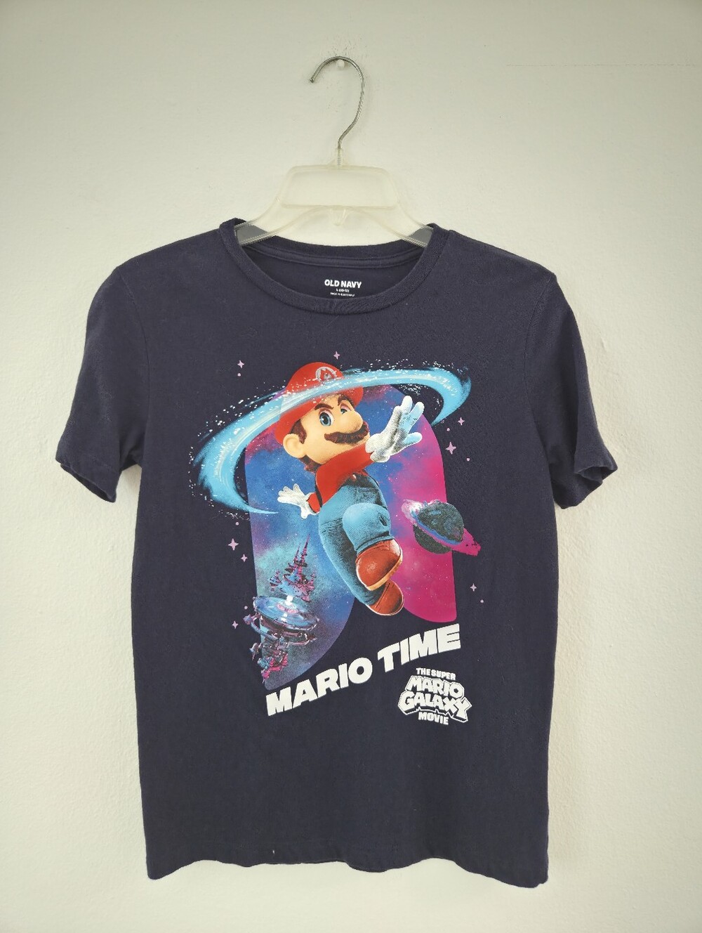 ​Old Navy Boys Large Super Mario Galaxy T Shirt Navy Blue Size 10-12 - Picture 3 of 12